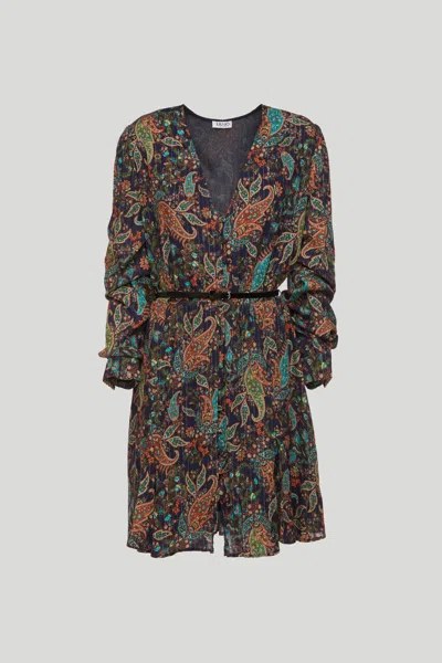 Liu •jo Abito Corto Paisley In Blu