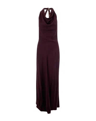 Liu •jo Abito Lungo Raso Brushed In Black