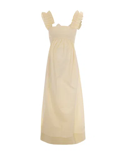 Liu •jo Abito Ruches Sorbet Lemon In Neutral