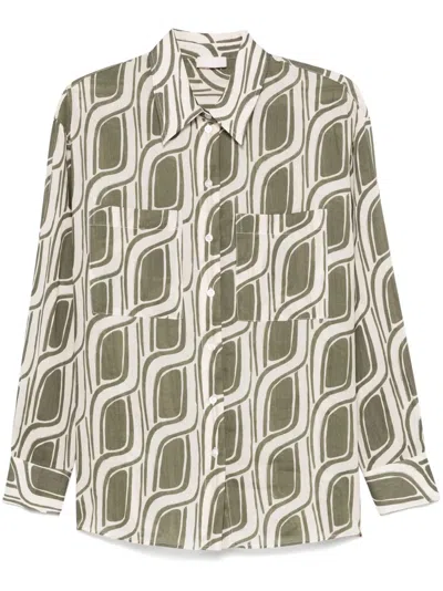 LIU •JO ABSTRACT-PRINT SHIRT