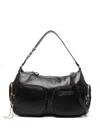 Liu •jo Adjustable Shoulder Bag In Eco-leather In Black