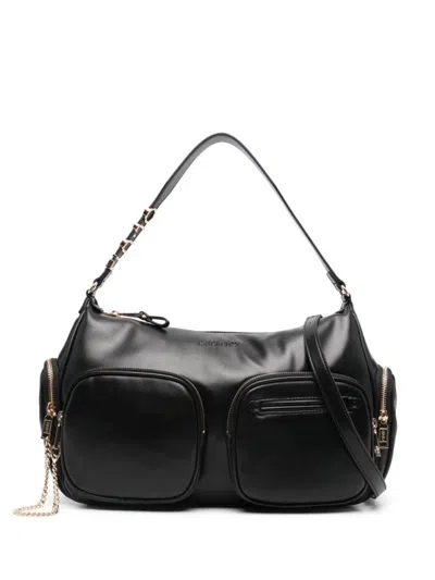 Liu •jo Adjustable Shoulder Bag In Eco-leather In Black