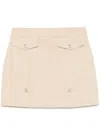 Liu •jo Adjustable-slits Mini Skirt In Neutrals