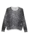 Liu •jo All-over Leopard Print Gray Sweater In Animal Print