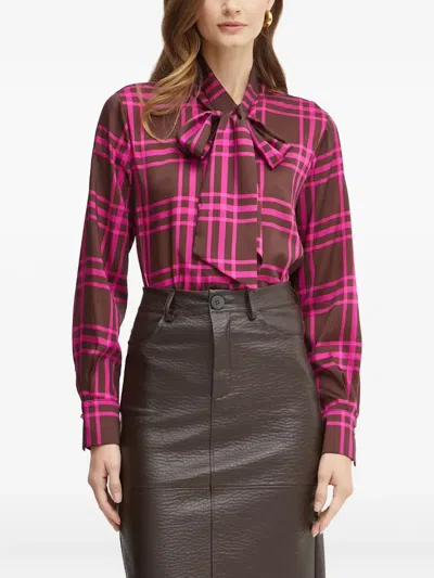 Liu •jo All-over Print Blouse In Brown