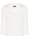Liu •jo Bead-embellished Sweater In White