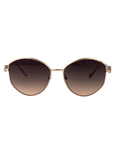 Liu •jo Liu Jo Amber Gold Metal Sunglasses In Neutral