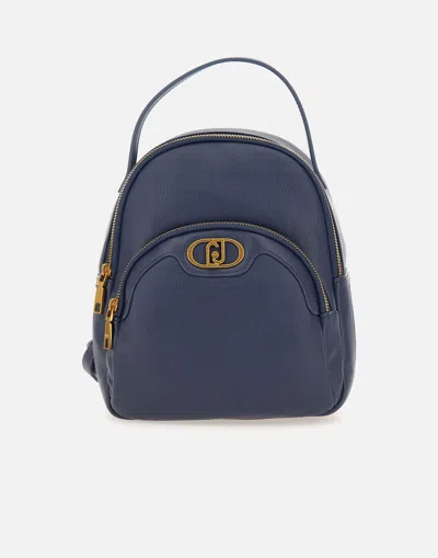 Liu •jo Liu Jo Anaba Navy Blue Leather Backpack
