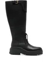 Liu •jo Andrea 04 Buckle Lace-up Boots In Black