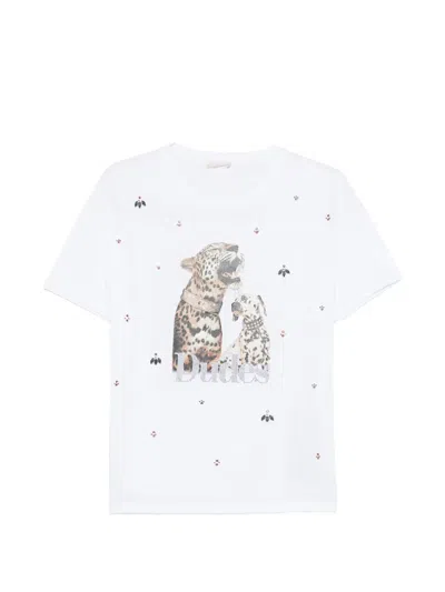 Liu •jo Animal-graphic T-shirt In White