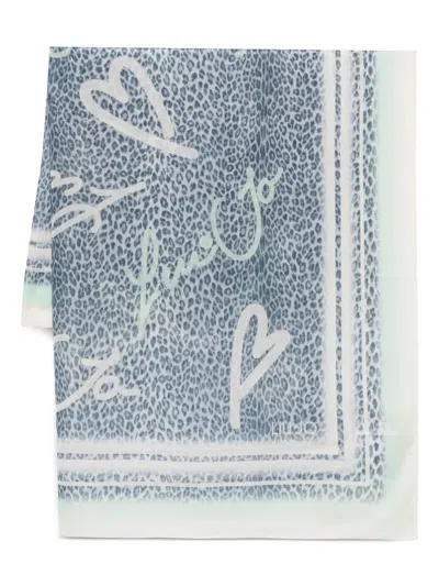 Liu •jo Animal-print Foulard In Blue