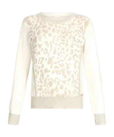 Liu •jo Animal Print Jumper In White