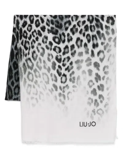 Liu •jo Animal-print Scarf In Neutrals