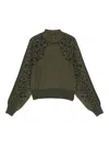 Liu •jo Animal-print Sweater In Green