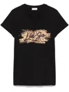 Liu •jo Animal-print T-shirt In Black