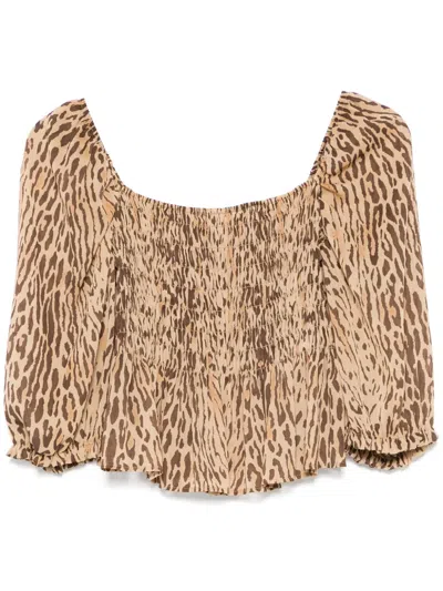LIU •JO ANIMAL-PRINT TOP