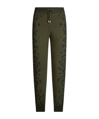 Liu •jo Leopard-print Drawstring-waistband Trousers In Green