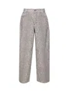 Liu •jo Animal Print Jeans With Pockets And Strass In Brown