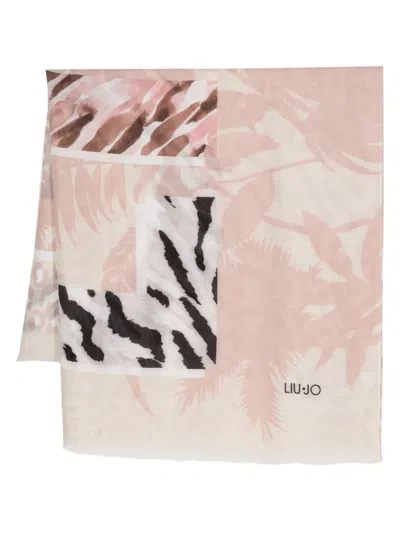 Liu •jo Animalier-print Scarf In Neutrals