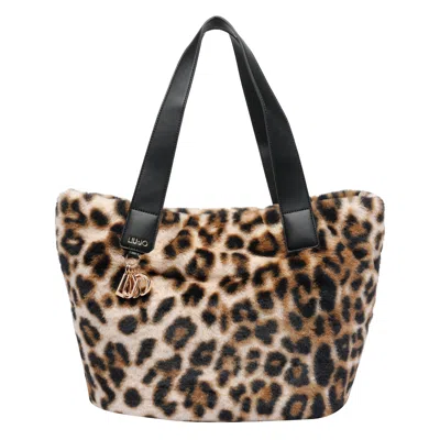 Liu •jo Leopard Print Faux Fur Shoulder Bag In Animal Print