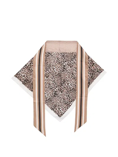 Liu •jo Animal-print Scarf In Pink