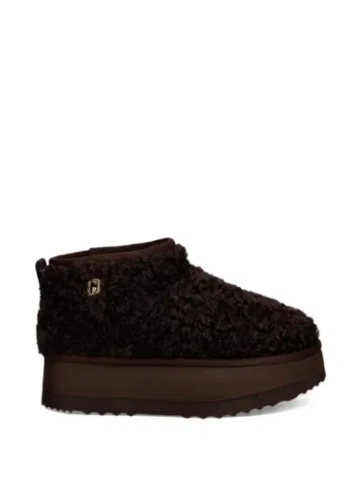 Liu •jo Ankle Boots Warm Platform In Teddy In Brown