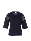 Liu •jo Application Details T-shirt In Black