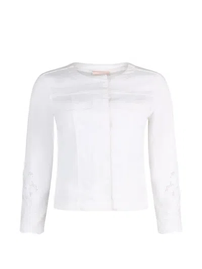 Liu •jo Liu Jo Broderie Anglaise Jacket In Multi