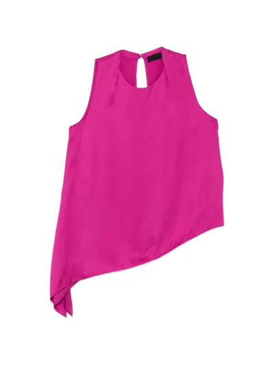 Liu •jo Asymmetric-hem Sleeveless Top In Pink