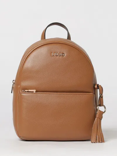 Liu •jo Liu Jo Backpack In Grained Faux Leather In Red