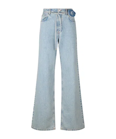 Liu •jo Liu Jo Denim Jean Pants Det Pink Waist In Blue