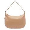 Liu •jo Liu Jo Beige Faux Leather Shoulder Bag With Strap In Beige