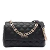 Liu •jo Quilted Rectangular Chain Strap Shoulder Bag In Black