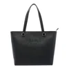 Liu •jo Liu Jo Structured Black Tote Bag With Embossed Logo In Black