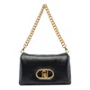 Liu •jo Puffy Chain Strap Shoulder Bag In Black