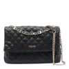 Liu •jo Quilted Rectangular Chain Strap Shoulder Bag In Black