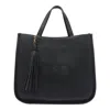 Liu •jo Double Handle Shoulder Bag With Tassel Detail In Black