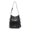 Liu •jo Bucket Bag With Buckle Detail And Gold-tone Hardware In Black