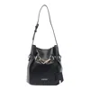 Liu •jo Bucket Bag With Buckle Detail And Gold-tone Hardware In Black