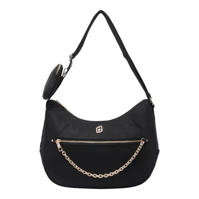 Liu •jo Liu Jo Rounded Black Shoulder Bag With Chain Detail