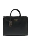 Liu •jo Medium Logo-plaque Tote Bag In Black