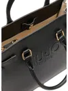 Liu •jo Logo-embossed Tote Bag In Black