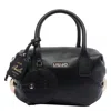 Liu •jo Round-handle Charm-detail Tote Bag In Black