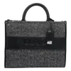Liu •jo Herringbone-sequin Tote Bag In Black