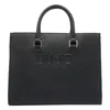 Liu •jo Logo-embossed Tote Bag In Black