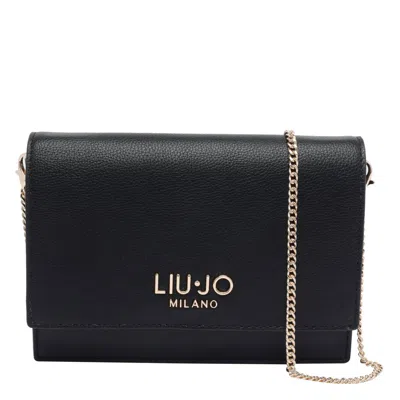 Liu •jo Xs Logo Cross Body Bag In Black