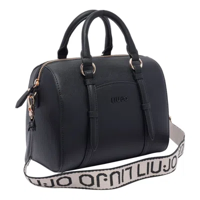 Liu •jo Logo-lettering Tote Bag In Black