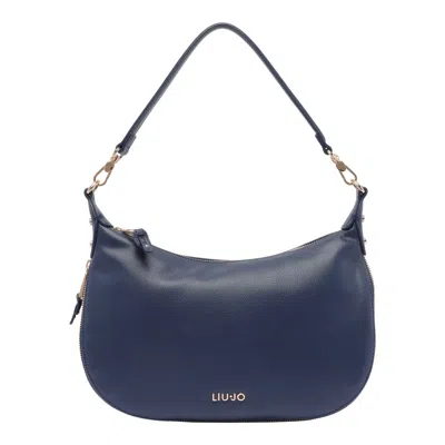 Liu •jo Liu Jo Embossed Print Blue Shoulder Bag