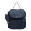 Liu •jo Logo Push-lock Backpack In Blue