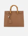 Liu •jo Liu Jo Melek Handbag With Bamboo Handle In Brown